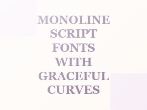 Elegant Calligraphy Typefaces with Graceful Curves